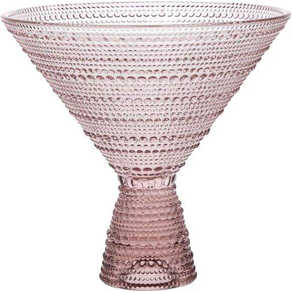 Fortessa Jupiter Pink Beaded Hobnob Martini Glass 11.5 Oz. - Picture 1 of 6